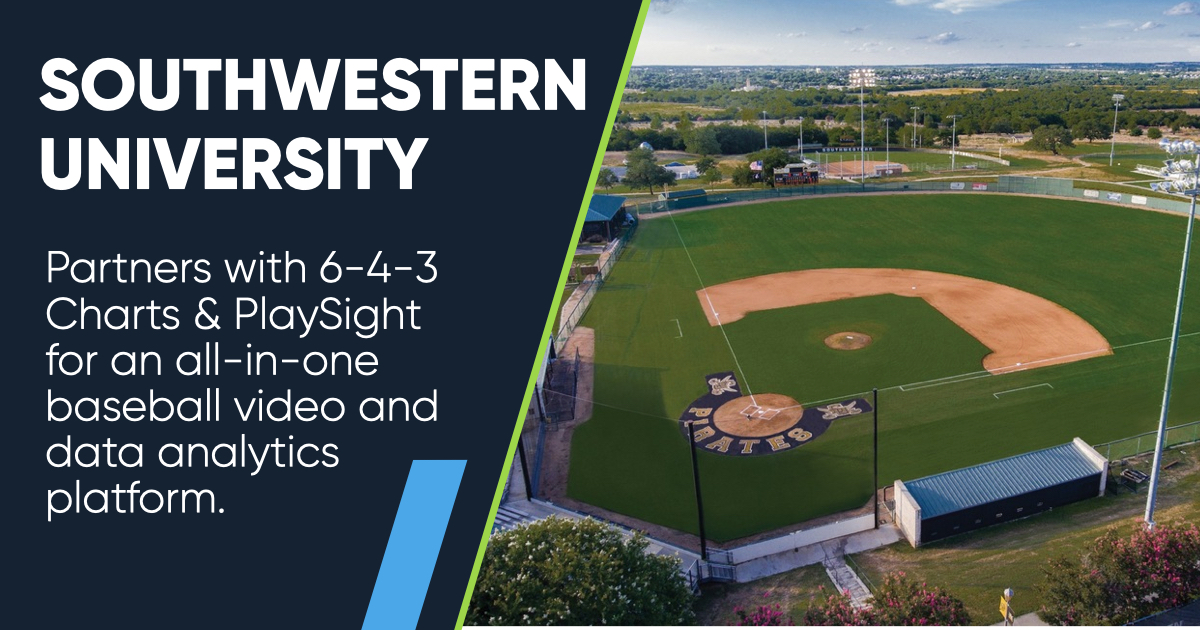 Southwestern Baseball partners with PlaySight and 6-4-3 Charts 4 Templates FB.002 https://playsight.com