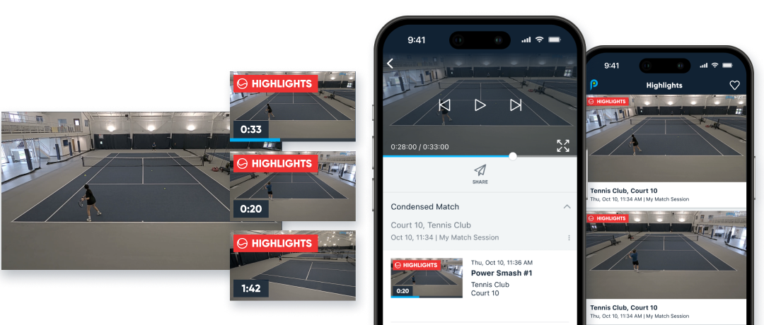AI Highlights Tennis Athlete development tools and sports video analysis platform